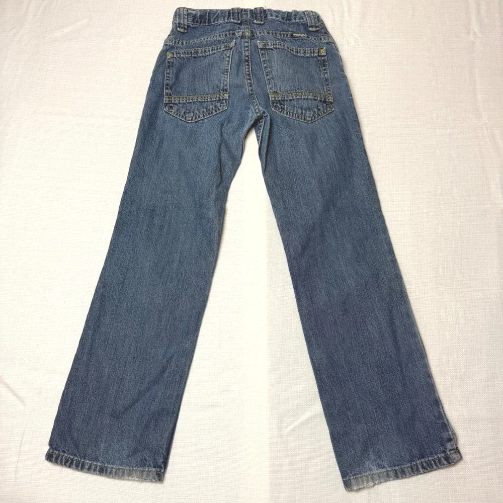 Wrangler Boys Slim Fit Jeans Adjustable Waist‎ Blue Denim Size 10